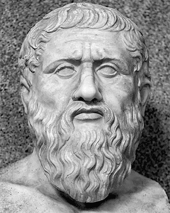 Stone bust of Plato